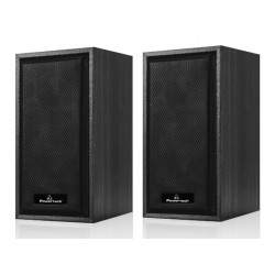 POPERTECH ηχεία Premium sound PT-845 από ξύλο, 2x 3W, 3.5mm, μαύρα