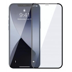 POPERTECH Tempered Glass 5D, full glue, iPhone 12 Pro Max, μαύρο