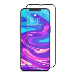 POPERTECH Tempered Glass 5D, full glue, iPhone 12 mini, μαύρο