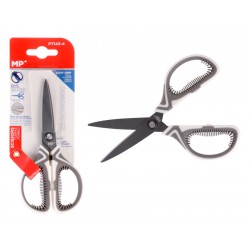 MPMψαλίδι χαρτιού PT143-4, μεταλλική λεπίδα, 14.5cm, λευκό-γκρι