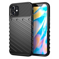 POPERTECH Θήκη Carbon MOB-1558 για iPhone 12 min, μαύρη