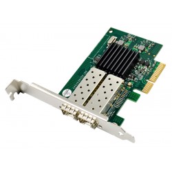 POPERTECH κάρτα επέκτασης PCIe σε Dual SFP ST722, 1000Mbps, JL82576EB