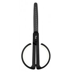 FIFZ ψαλίδι FZ212003-W με χάρακα, μεταλλική λεπίδα, 17cm, μαύρο-λευκό