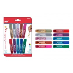 MPMσετ χρωματιστές κόλλες με glitter PE892, 10τμχ