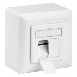 GOGBAY επιτοίχια πρίζα CAT 6a 68572, 2x RJ45, 80x80mm, λευκή