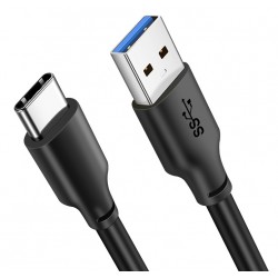 CACLETIME καλώδιο USB-C σε USB CMAMN, 3A, 5Gbps, 3m, μαύρο