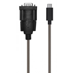 CACLETIME καλώδιο USB-C σε RS232 UCRS232, 28AWG, 1m, διάφανες-μαύρο