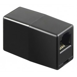 POPERTECH σύνδεσμος (μούφα) RJ45 UTP CAB-N181, 8p8c, μαύρος, 5τμχ