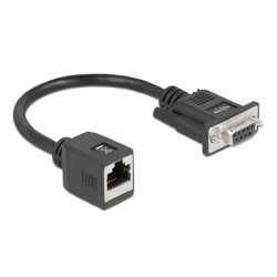 DEDOCK αντάπτορας από serial DB9 RS-232 σε RJ45, μαύρος