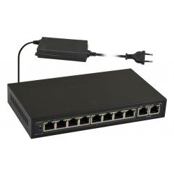 PUPSAR PoE Ethernet Switch S108-90W, 10x ports 10/100Mb/s