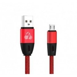 POWERTECH Καλώδιο USB σε Micro USB eco flat PTR-0034 copper 1m, κόκκινο