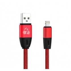 POWERTECH Καλώδιο USB σε Lightning eco flat PTR-0036 copper 1m, κόκκινο