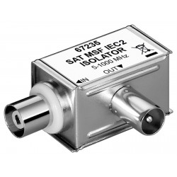 GOGBAY SAT isolator 67235, γωνιακό, 5MHz - 1000MHz, ασημί