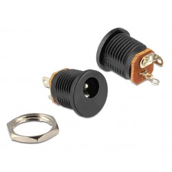 DEDOCK βύσμα τροφοδοσίας DC 2.1 x 5.5mm 65503, μαύρο
