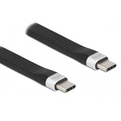 DEDOCK καλώδιο USB 3.2 Gen 2 Type-C 85770, 10Gbps, 3A, FPC, flat, 13.5cm