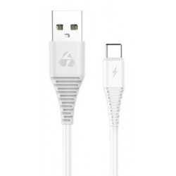 POWERTECH Καλώδιο USB σε Type-C eco PTR-0060 copper, 1m , λευκό