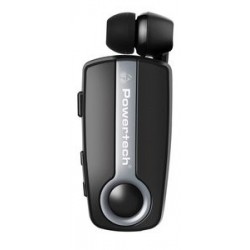 POWERTECH Bluetooth earphone Klipp PT-733, multipoint, BT V4.1, ασημί