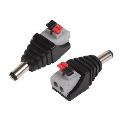 FOFKSAFE βύσμα τροφοδοσίας DC αρσενικό DCMCP, 5.5x2.1mm, push-pin, 5τμχ