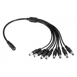 FOFKSAFE splitter DC1F8M, 1 θηλυκό σε 8 αρσενικά, 5.5x2.1mm, 4τμχ