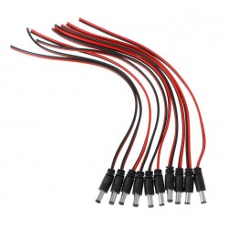 FOFKSAFE καλώδιο FS-DCPIGTAIL-M με αρσενικό βύσμα 5.5x2.1mm, 10τμχ