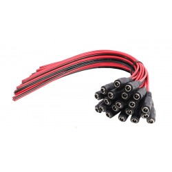 FOFKSAFE καλώδιο FS-DCPIGTAIL-F με θηλυκό βύσμα 5.5x2.1mm, 10τμχ