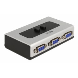 DEDOCK VGA switch 87758, 2 σε 1, bidirectional, 1080p/60Hz, ασημί