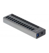 DEDOCK USB hub 63738 &mu;&epsilon; &delta;&iota;&alpha;&kappa;ό&pi;&tau;&epsilon;&sigmaf;, 13x &theta;&upsilon;&rho;ώ&nu;, 5Gbps, &gamma;&kappa;&rho;&iota;