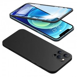 POPERTECH θήκη & tempered glass 2.5D TGC-0002 για iPhone 12 Pro, μαύρη