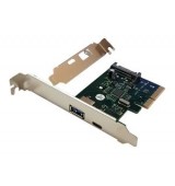 POWERTECH Κάρτα Επέκτασης PCI-e σε USB 3.1 A & Type-C , Chipset ASM1142