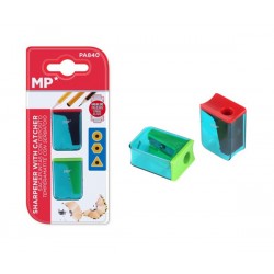 MPMσετ ξύστρα μολυβιών με κάδο PA840, κόκκινη & πράσινη, 2τμχ