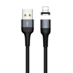 POWERTECH Καλώδιο USB 2.0 σε Lightning PT-755, μαγνητικό, 1m, μαύρο