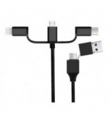 POWERTECH Καλώδιο USB 2.0 & Type-C σε USB Type-C/Micro/8pin CAB-U118, 1m