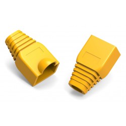 POPERTECH κάλυμμα για βύσμα δικτύου RJ45 CAB-N284 κίτρινο, 10τμχ