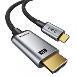 CACLETIME καλώδιο USB-C σε HDMI CT-CMHD2, 4K/60Hz, 1.8m, μαύρο