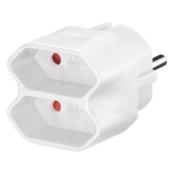GOGBAY αντάπτορας ρεύματος 51000, 2x Euro, 230V 2.5A, λευκός