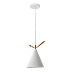 POPERTECH φωτιστικό οροφής HLL-0067, E27, Φ15, μεταλλικό, λευκό