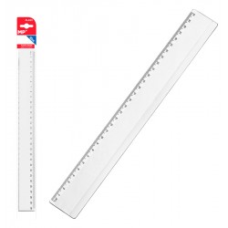 MPMπλαστικός χάρακας PL023, 30cm, διάφανος
