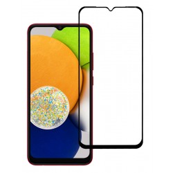 POPERTECH tempered glass 5D TGC-0574, Samsung A03, full glue, μαύρο