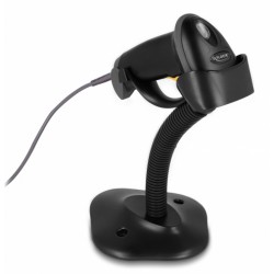 DEDOCK USB barcode scanner 1D 90584, με καλώδιο σύνδεσης & βάση, μαύρο
