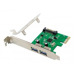 POPERTECH κάρτα επέκτασης PCIe σε 2x USB 3.0 ST624, ASM1042