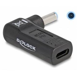 DEDOCK αντάπτορας τροφοδοσίας 60004, USB-C σε HP 4.5x3mm, 90°, μαύρος