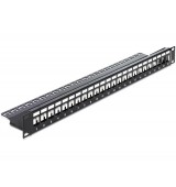 DEDOCK keystone patch panel 43277, 19"/1U, 24 ports, &mu;&alpha;ύ&rho;&omicron;