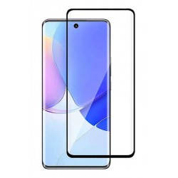 POPERTECH tempered glass 5D, full glue, curved, Huawei P50 Pro, μαύρο