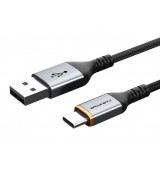 CACLETIME &kappa;&alpha;&lambda;ώ&delta;&iota;&omicron; USB &sigma;&epsilon; USB-C CT-AMCM3A, 3A, 2m, &mu;&alpha;ύ&rho;&omicron;