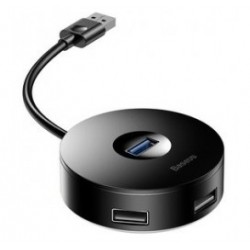 BASEUS USB hub CAHUB-U01 USB 3.0, 1x USB 3.0, 3x USB 2.0, 1m, μαύρο