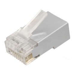 POPERTECH βύσμα RJ45 Cat 6a CAB-N322, μεταλλικό, 8p8cs, 100τμχ
