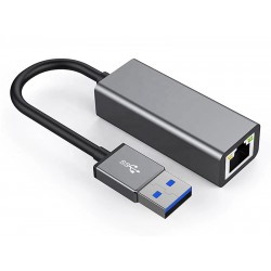 POPERTECH αντάπτορας δικτύου PTH-081, USB, 1000Mbps Ethernet, γκρι
