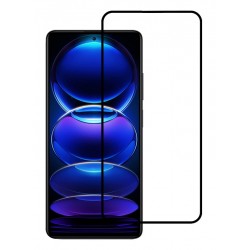 POPERTECH tempered glass 5D, full glue, Xiaomi Redmi Note 12/5G, μαύρο