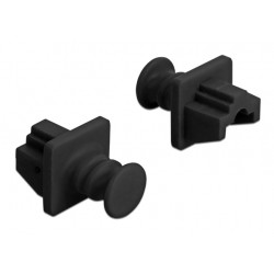DEDOCK κάλυμμα προστασίας για θύρα RJ45 86176, μαύρο, 10τμχ