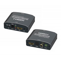 POPERTECH HDMI audio extractor CAB-H153, 4K/60Hz, γκρι